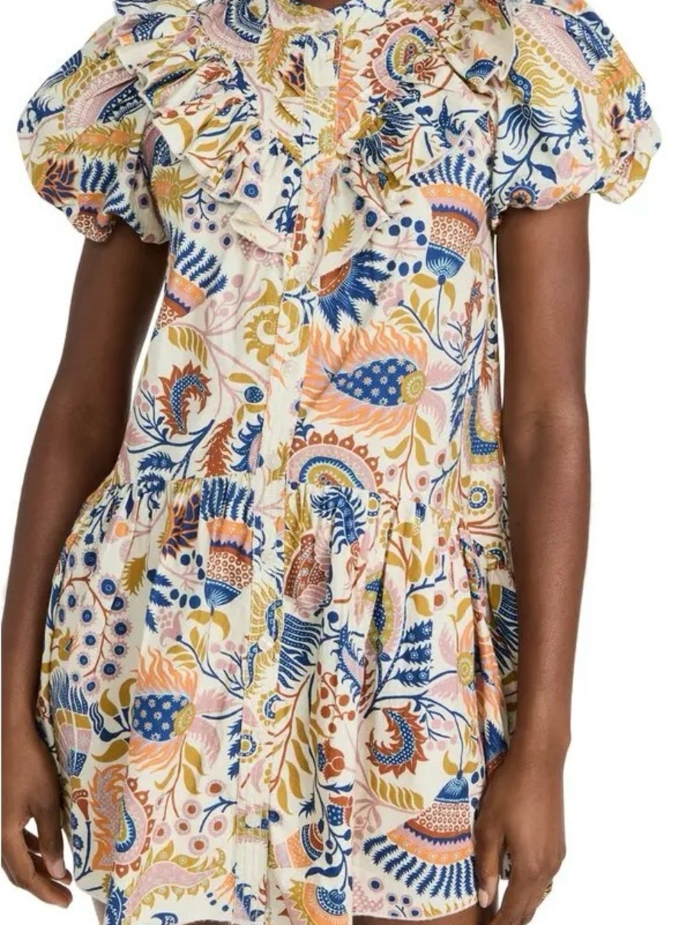Love the Label “Tatiana” Paisley Ruffle Dress in Molly Ivory